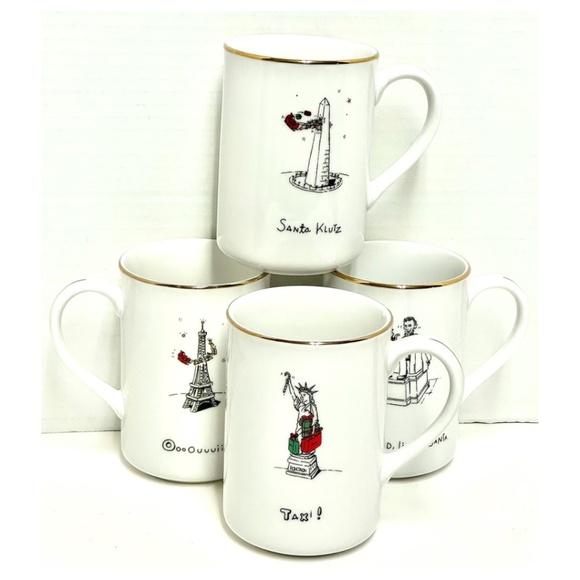 Vintage Dayton Hudson First Edition Holiday Mugs / Cups 1999 Merry Masterpieces - Picture 1 of 10